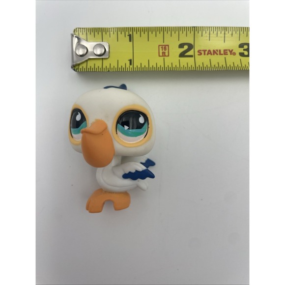 Littlest Pet Shop LPS Pelican #517 Teardrop Eyes Bird Hasbro 2007 Authentic - Picture 10 of 11